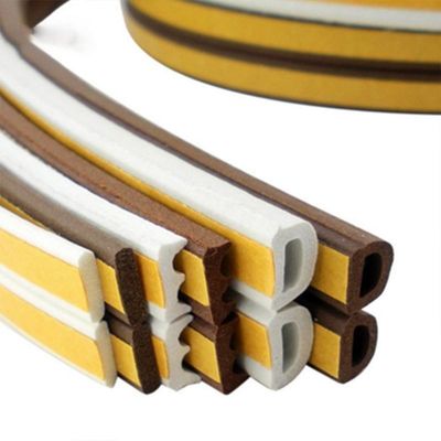 Portes et fenêtres bande d'étanchéité en caoutchouc éponge EPDM auto-adhésif en couleurs avec hauteur de pile de 3-25 mm et largeur de 3-50 mm