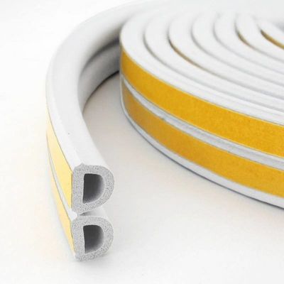 Portes et fenêtres bande d'étanchéité en caoutchouc éponge EPDM auto-adhésif en couleurs avec hauteur de pile de 3-25 mm et largeur de 3-50 mm