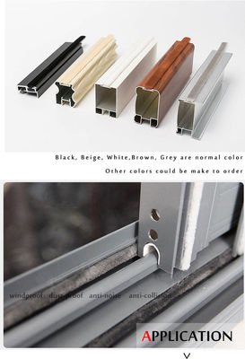 Porte et fenêtres en aluminium Base en silicone sans éclaboussure Porte coulissante en aluminium Fenêtre Température bande de pinceau Sceau pour 50000 mètres