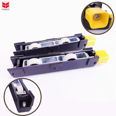 Double doux fermeture porte coulissante rouleau de piste amortisseur rouleau suspendu pour appartement