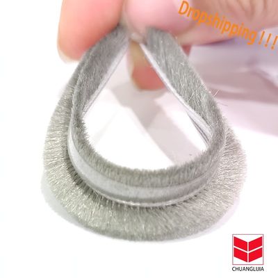 Tissu imperméable à l'eau bande météorologique à nageoires pour portes et fenêtres bande de pile de laine couleurs durables NOIR/GRAS/BRUN/BLANC/AUTRE