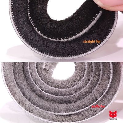 Tissu imperméable à l'eau bande météorologique à nageoires pour portes et fenêtres bande de pile de laine couleurs durables NOIR/GRAS/BRUN/BLANC/AUTRE