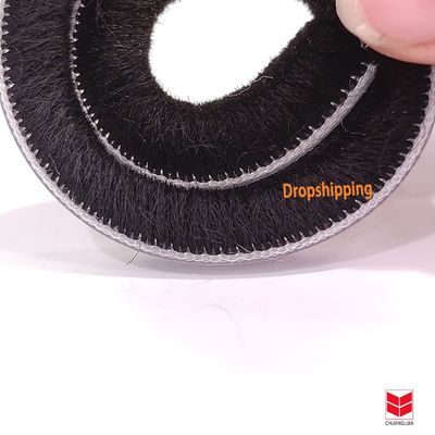 Tissu imperméable à l'eau bande météorologique à nageoires pour portes et fenêtres bande de pile de laine couleurs durables NOIR/GRAS/BRUN/BLANC/AUTRE