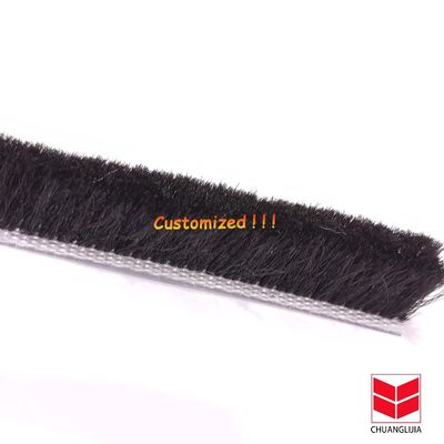 3-25mm hauteur de pile bande résistante aux intempéries de silicone bande météorologique pinceau pour porte en aluminium rainure de fenêtre