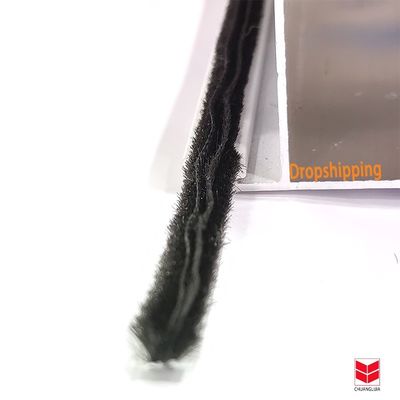 3-25mm hauteur de pile bande résistante aux intempéries de silicone bande météorologique pinceau pour porte en aluminium rainure de fenêtre
