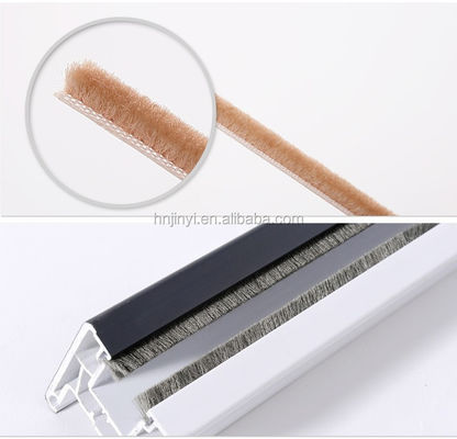 Maison Pile en plastique bandes météo avec aileron Sceau météorologique pour porte Sceau à pinceau tissé Pile anti-vent Matériau 100% PP