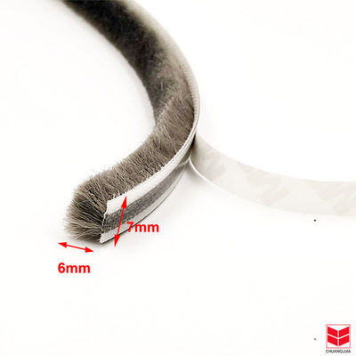 Pinceau à bande d'alliage d'aluminium Décapage météorologique bande d'étanchéité de porte d'appui pour porte coulissante Hauteur de pile 3-25 mm / largeur 3-50 mm
