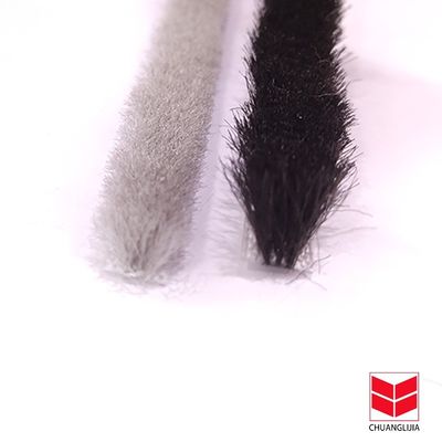 ISO9001 2008 certifié bande de pinceau porte coulissante et fenêtre de laine de pile bande météo pour fenêtre en bois avec hauteur de pile 3-25mm